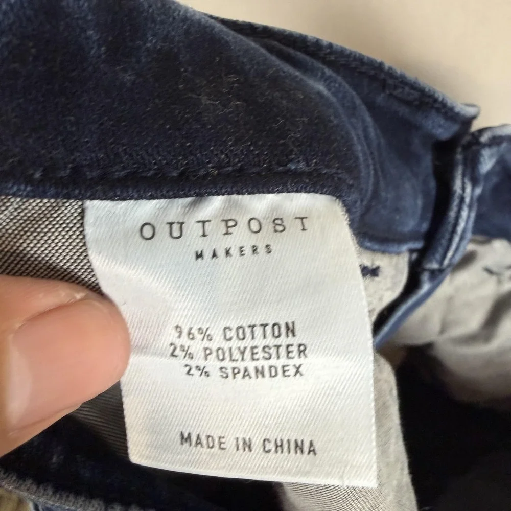 Outpost‎ Makers Jeans Mens 32x34 Blue Dark Wash Regular Straight Stretch Denim